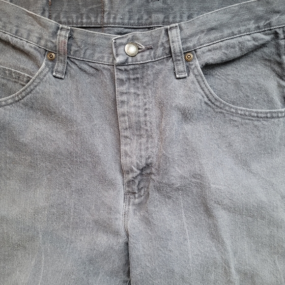 90s tapered grey wrangler jeans size 32w 32l - Picture 7 of 9